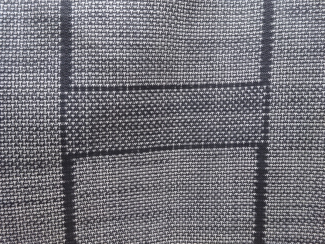 JAPANESE KIMONO / ANTIQUE KIMONO / SILK / DORO OSHIMA TSUMUGI (9 maruki) / WOVEN ABSTRACT PATTERN